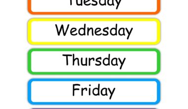 Sunday - Names of the days of the week